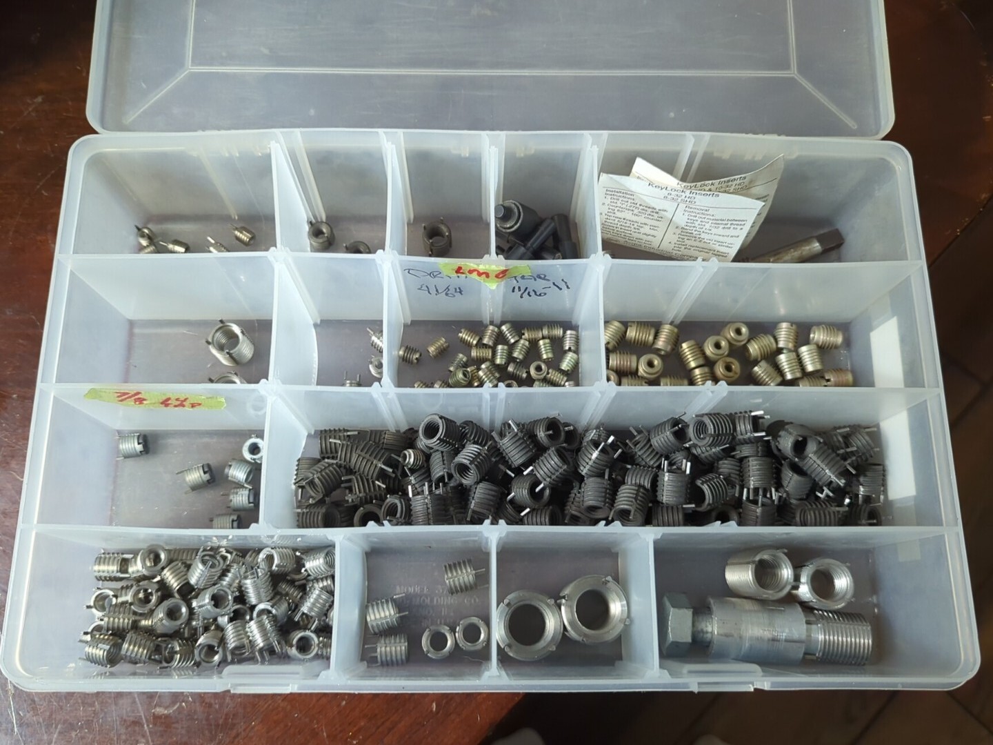 Huge 292 Piece Keylock Insert Set Acme, Carr & Others Inc 6 Tools