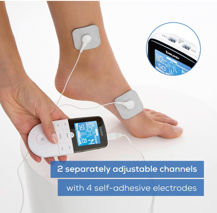 Dispositivo Digital TENS y EMS para Alivio del Dolor con 50 Programas. Nuevo