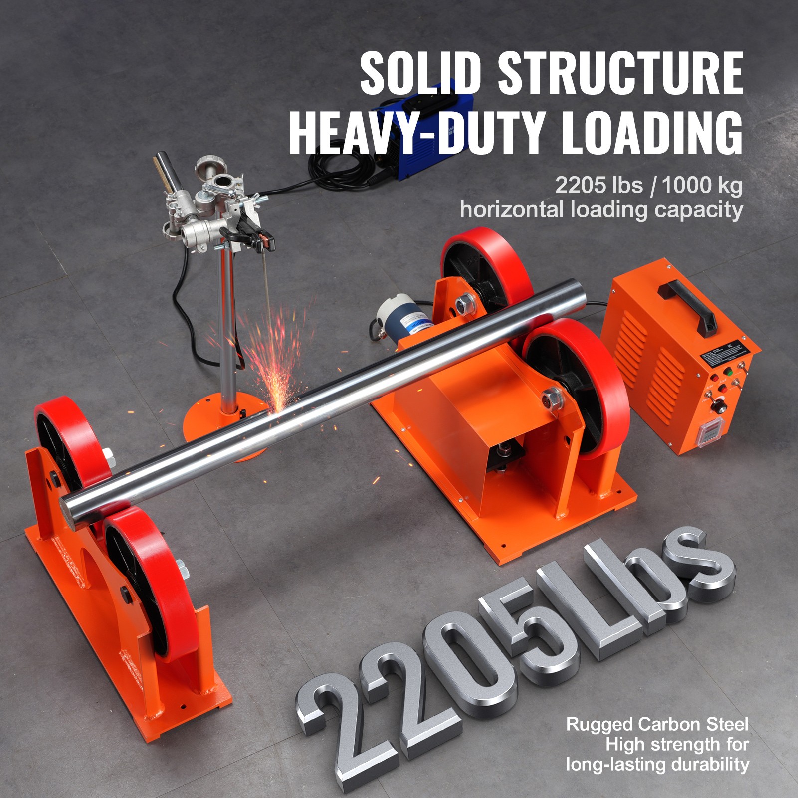 VEVOR Turning Rolls Linkage Roller 1000KG/2205LBS Loading Welding Turning Roll