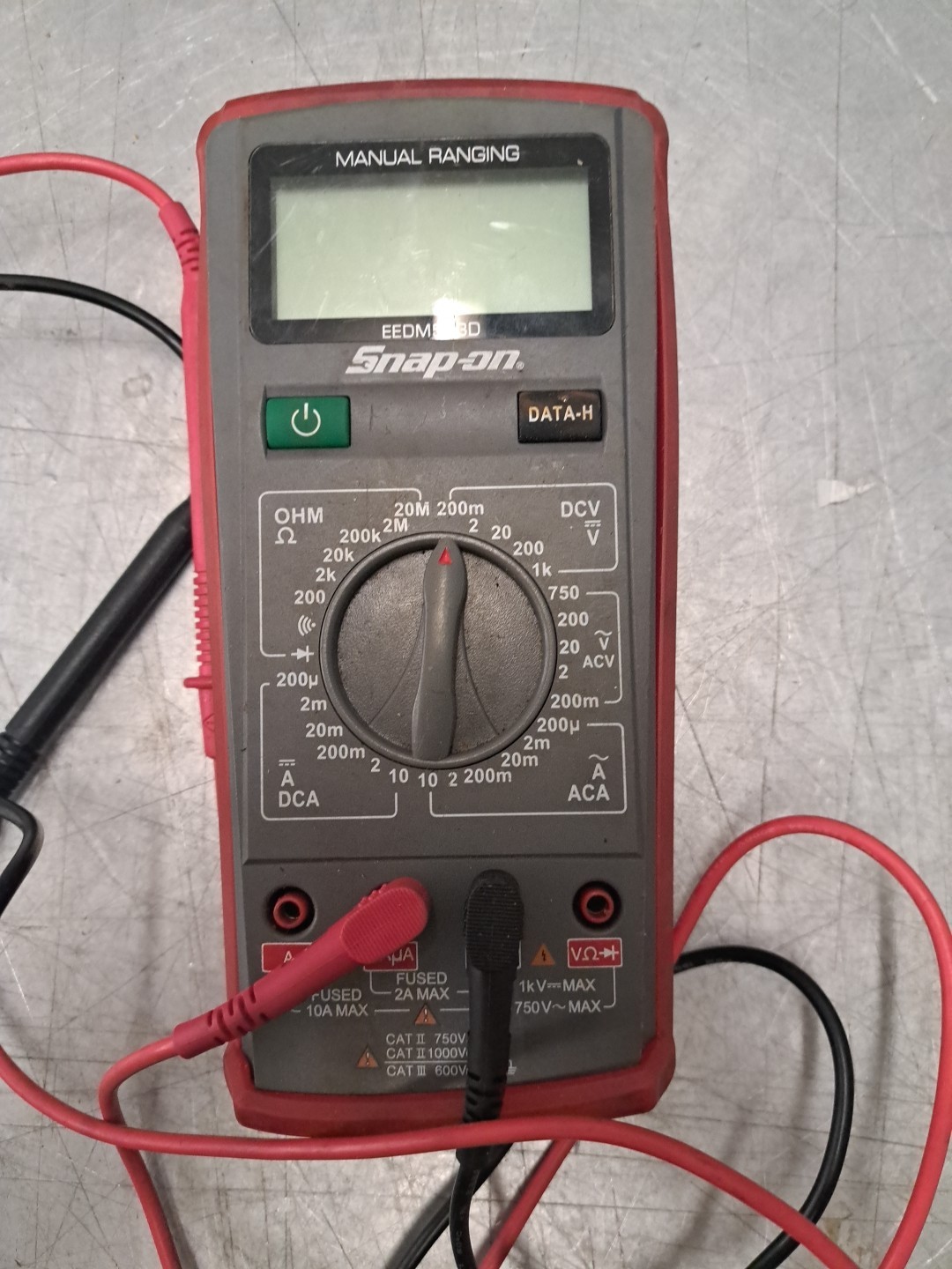 Snap-On EEDM503D Manual Ranging Digital Multimeter parts or repair T5