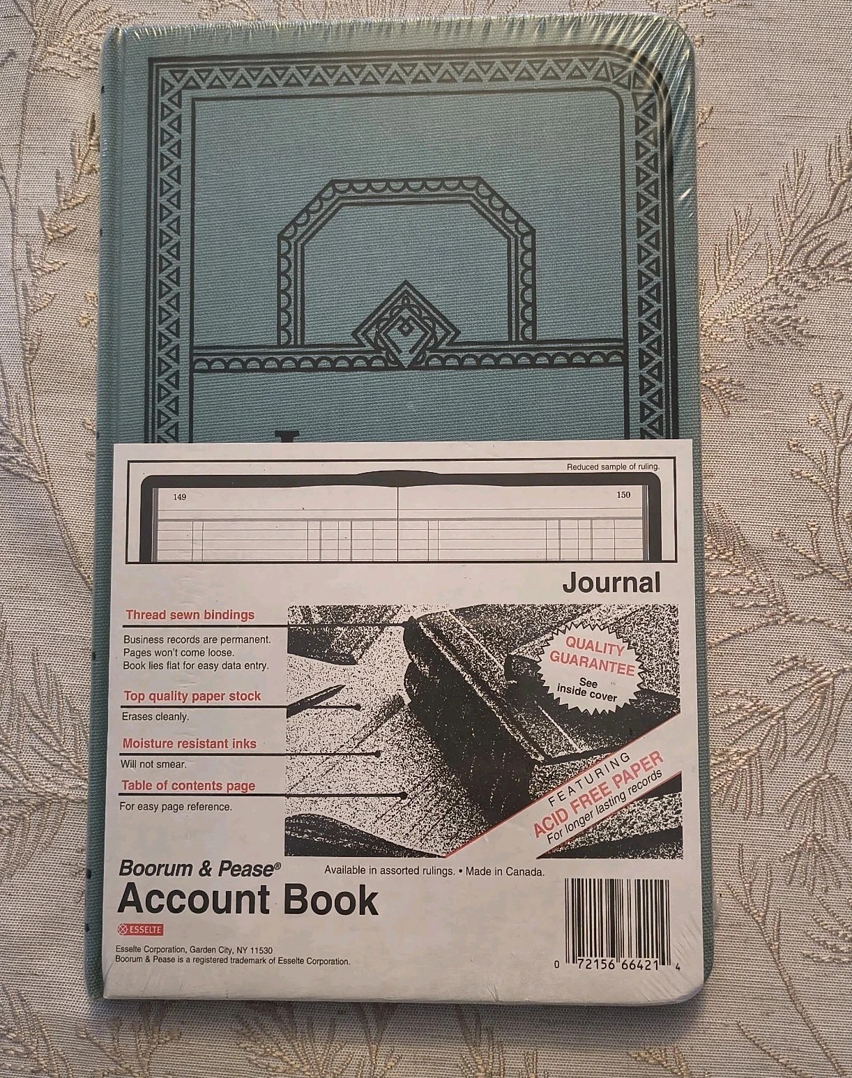 BOORUM & PEASE RECORD ACCOUNT BOOK JOURNAL Rule Blue 66-150-J Pages 12-1/8×7-1/2