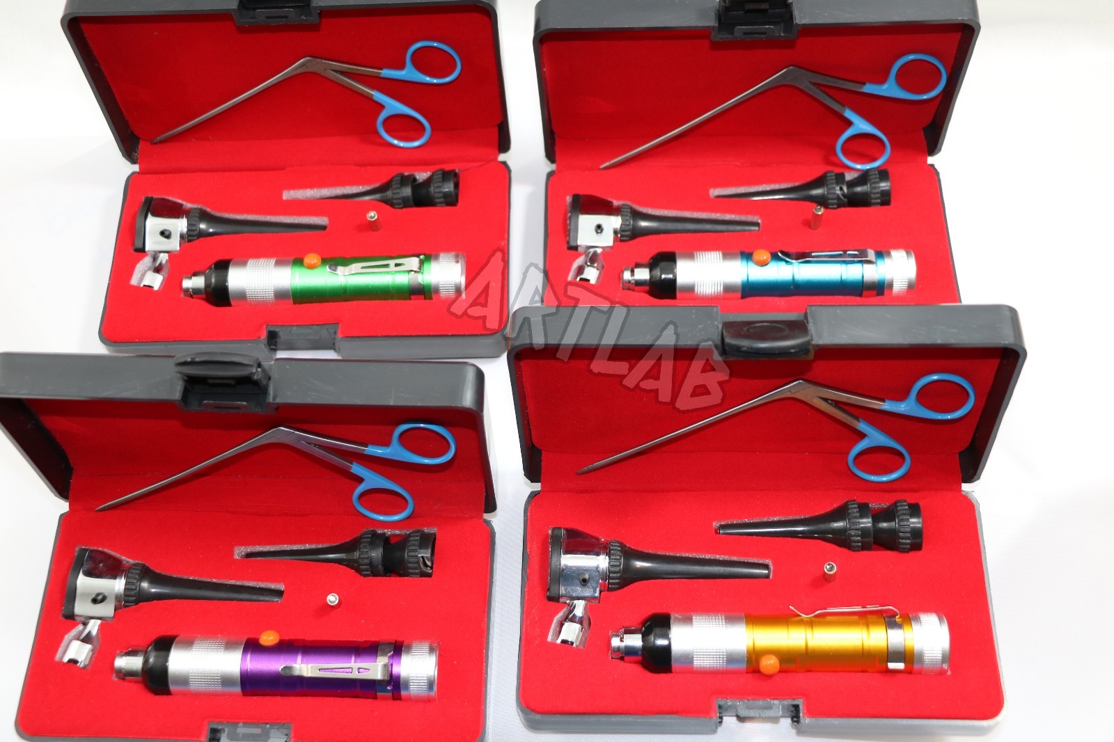 PROFESSIONAL VETERINARY OTOSCOPE SET + ALLIGATO FORCEPS- ANIMAL DIAGNOSTIC TOOLS