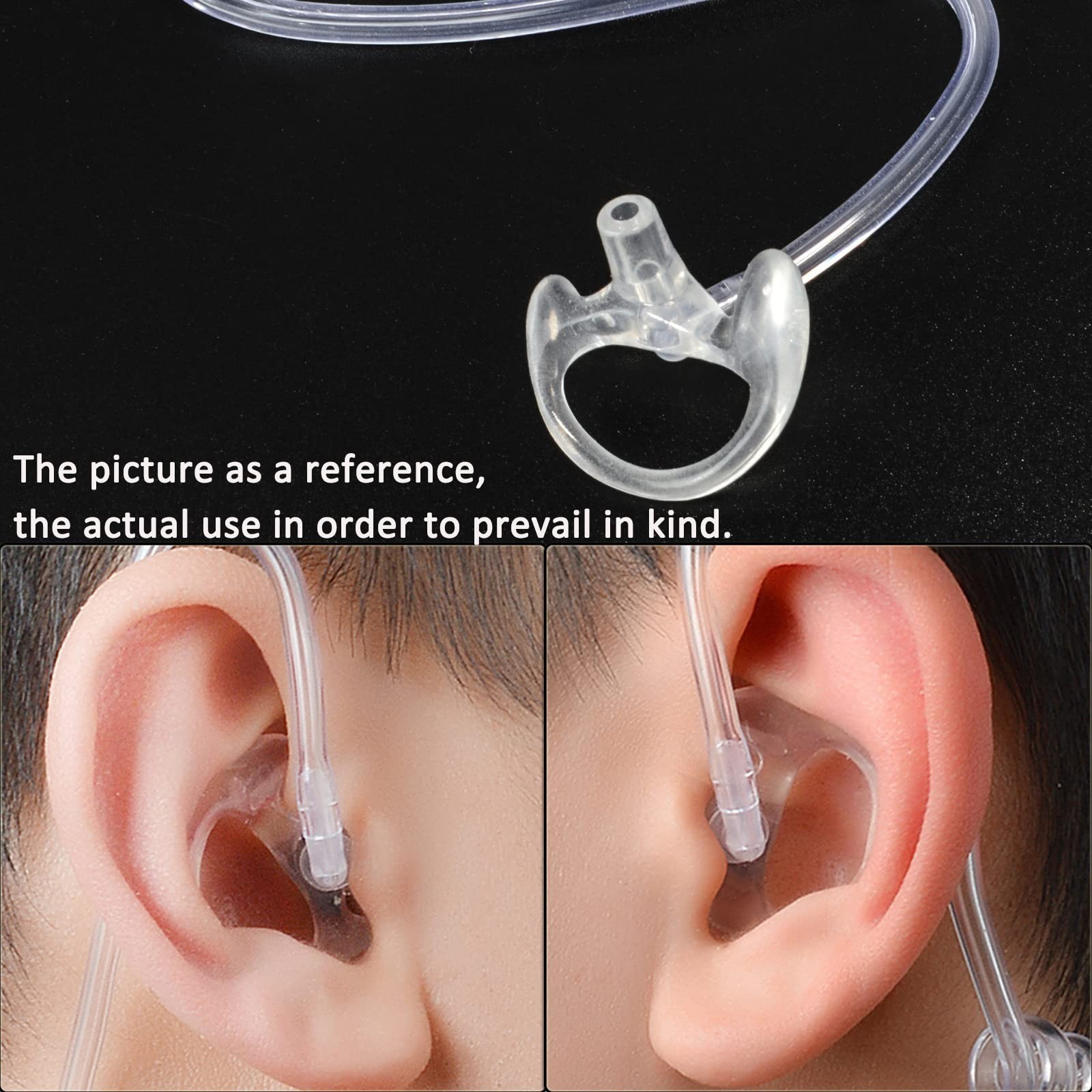 HYS Soft Flexible Open Ear Insert Ear Buds Small Earmold for Walkie Talkie Ai…