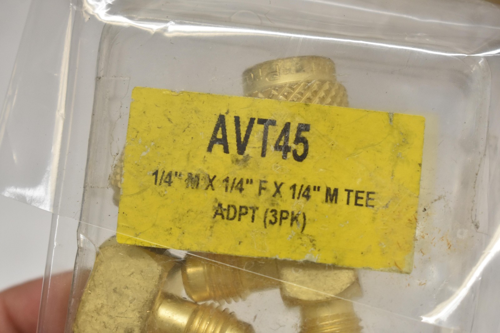 Lot of 3 PRO-SET Access Valve Tee AVT45 1/4″ SAE Female Knurl x 1/4″ SAE Male