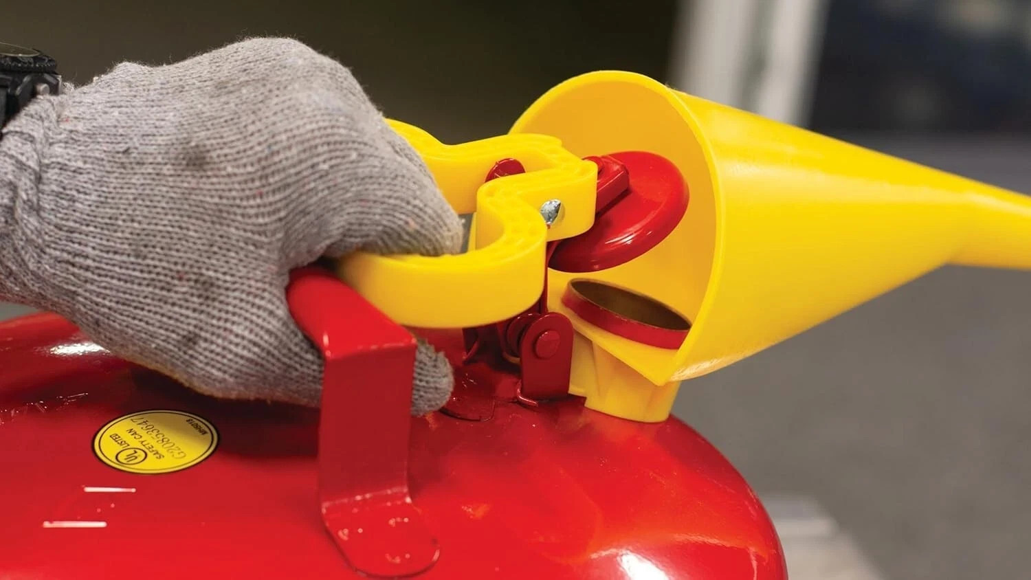 Eagle Yellow Poly Gas Can Funnel Spout Replacement for Metal Type Safety Cans
