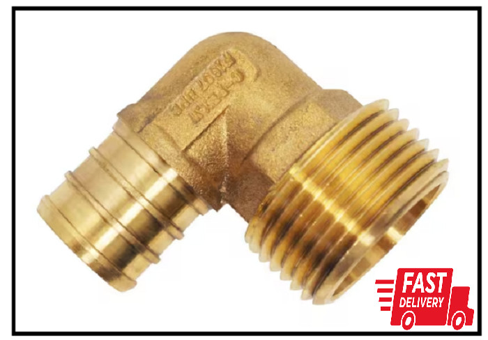 3/4 In. Brass PEX-B Barb X 3/4 In. Male Pipe Thread Adapter 90-Degree Elbow
