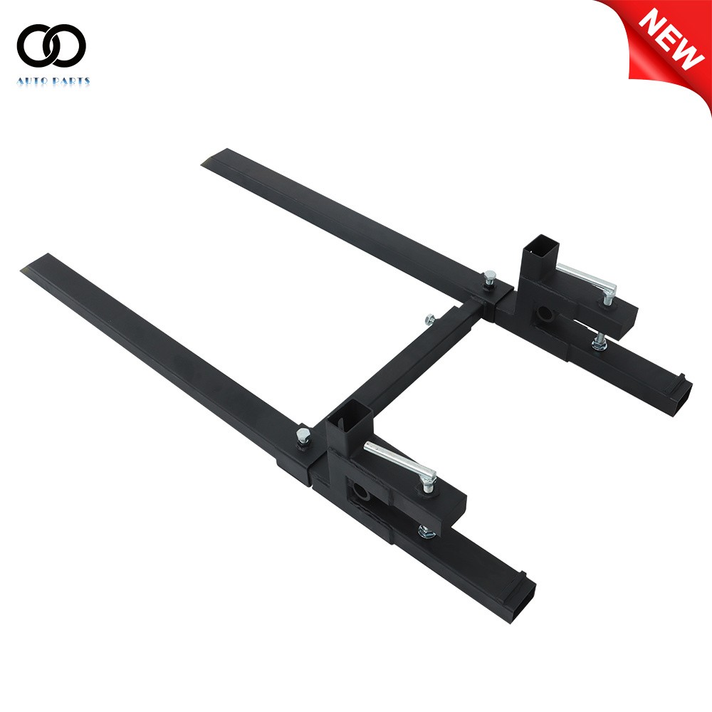 60″ Clamp On Pallet Forks 2000lbs Tractor Bucket With Adjustable Stabilizer Bar