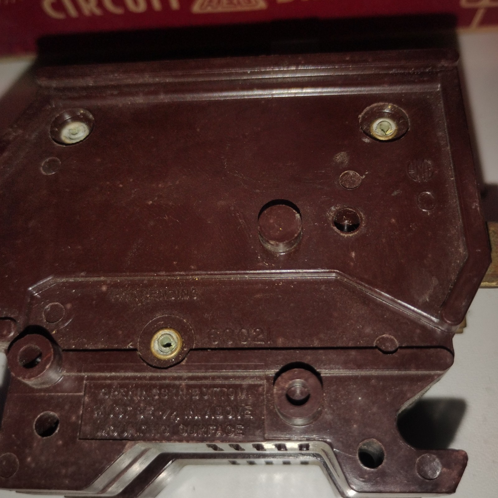 Vintage Wadsworth 30 Amp 2-Pole Circuit Breaker – Red Bar – Metal Feet – NOS