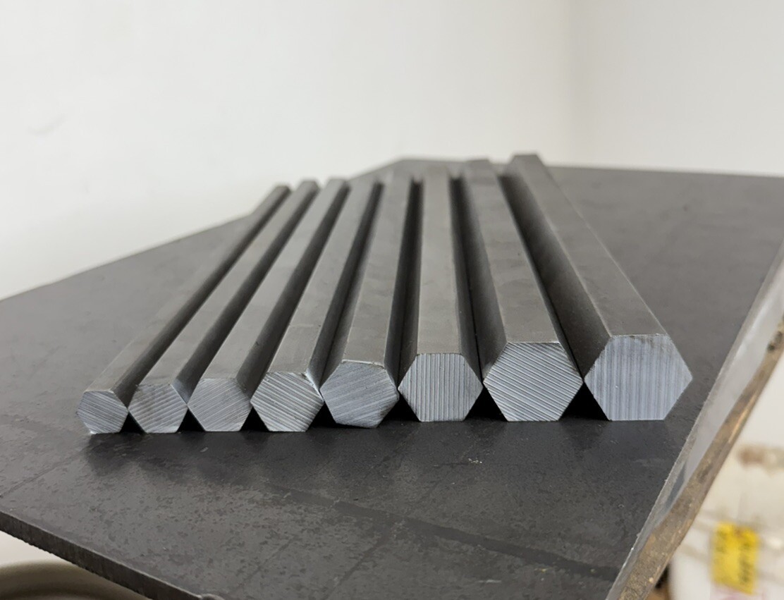 12L14 Steel Hex Bar Stock Assortment – 8 Pcs – CNC Lathe Machining Rods