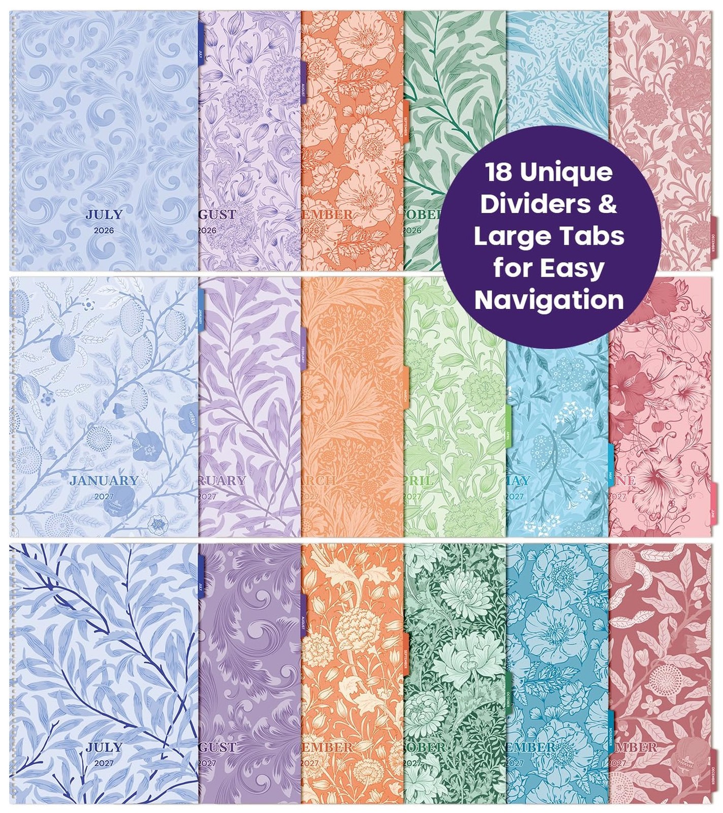 Planner 2026-2027, 8.5″ x 11″ Academic Planner Jul 2026 – Dec 2027, 18 Month …