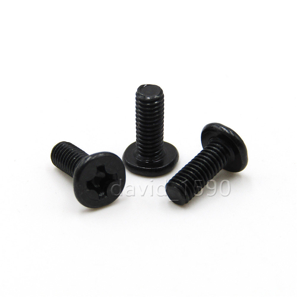 M1.2/M1.4/M2/M3/M4/M5/M6 Black Phillips Utrathin Flat Head Laptop Notebook Screw
