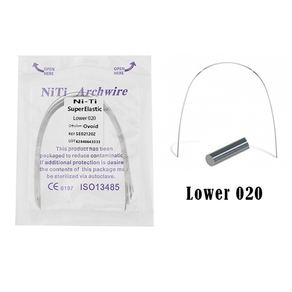 Dental Super Elastic Niti Arch Wire Round Ovoid Form Bracket Braces 10 packs