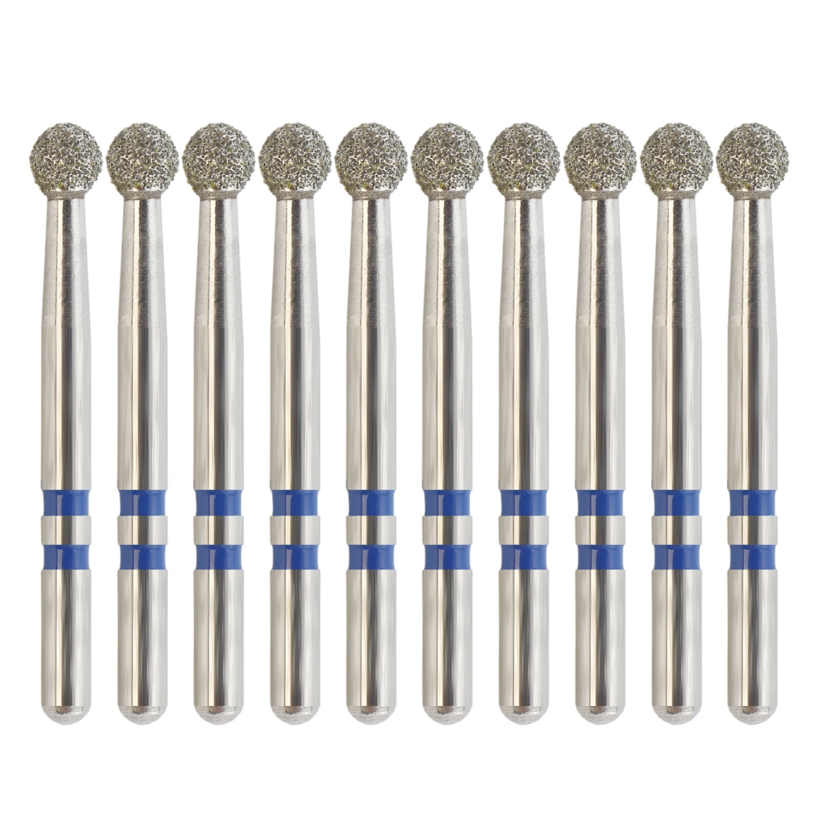Zirconia Diamond Burs Friction Grip Egg Football Ball Round End Taper Cylinder