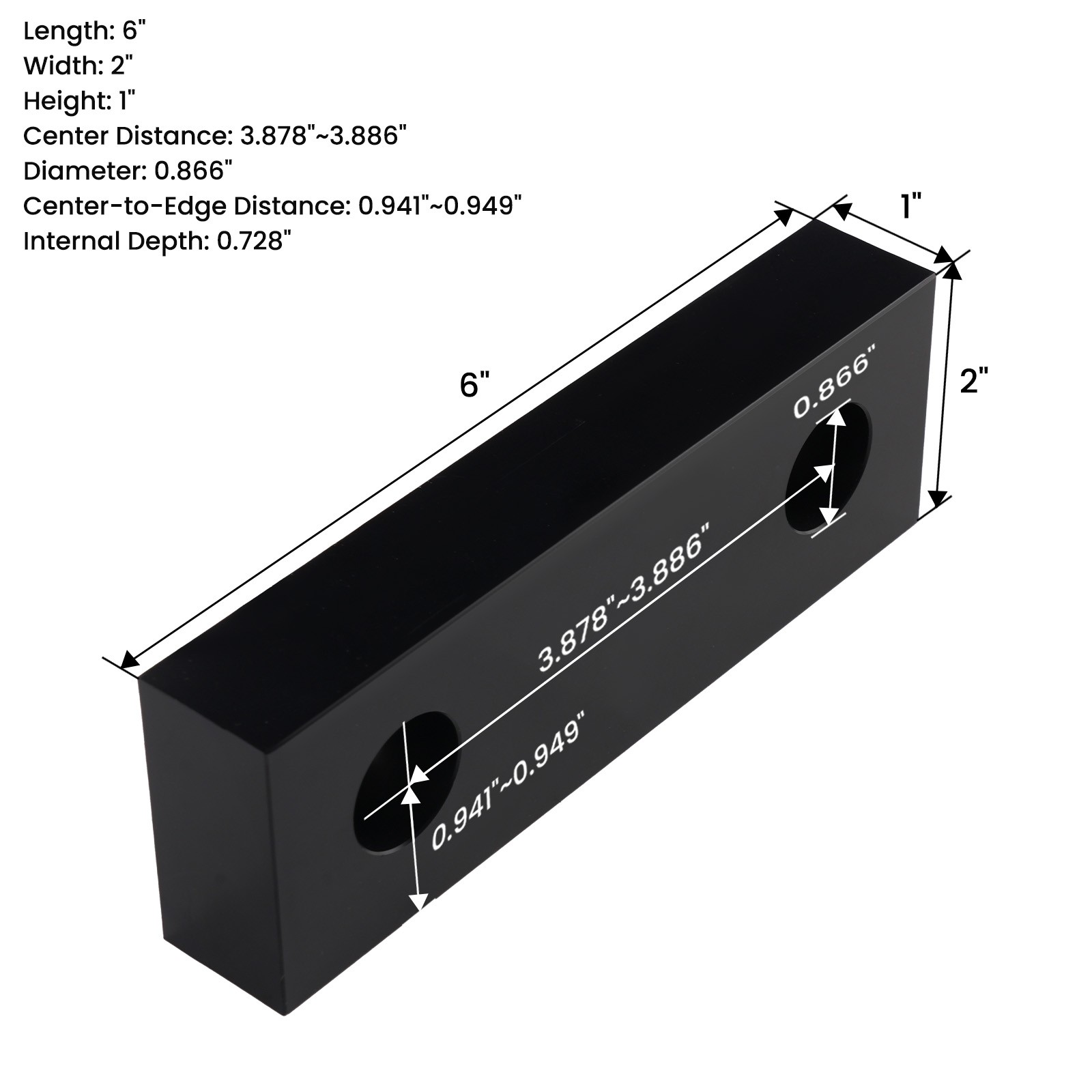 (10 PACK=20 Pieces) 6″x2″x1″ Machined Aluminum Soft Jaws Kurt 6″ Vise 6 x 2 x 1