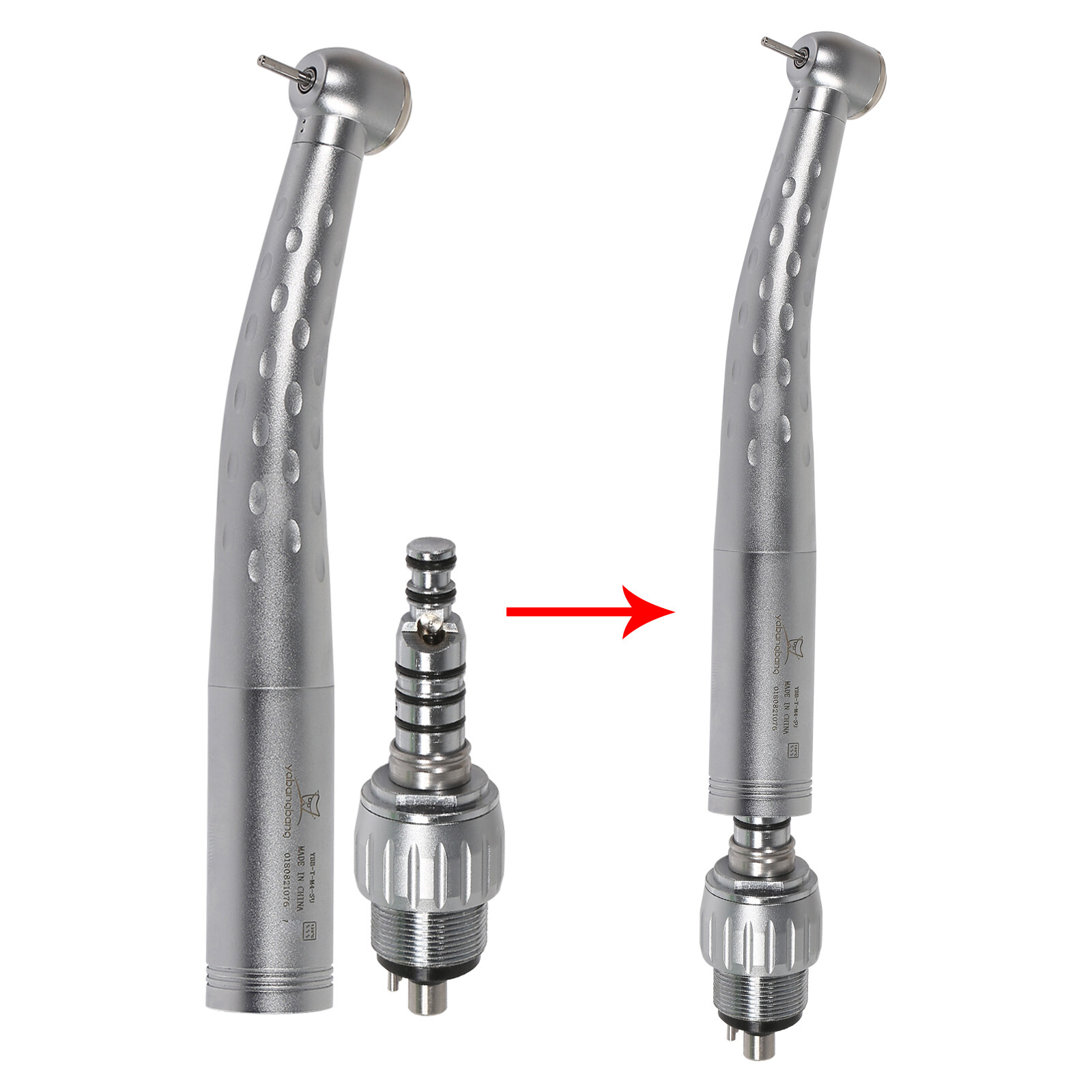 5 Yabangbang Dental High Speed Handpiece Big Turbine with 4 Holes Coupler swivel