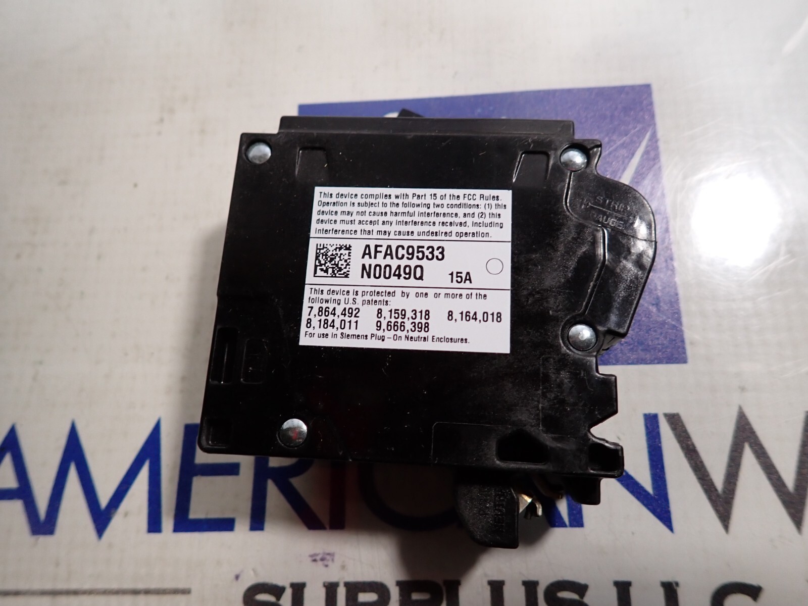 1 New Siemens QA115AFCN 1p 15 amp 120v Plug In Combo Arc Fault Breaker