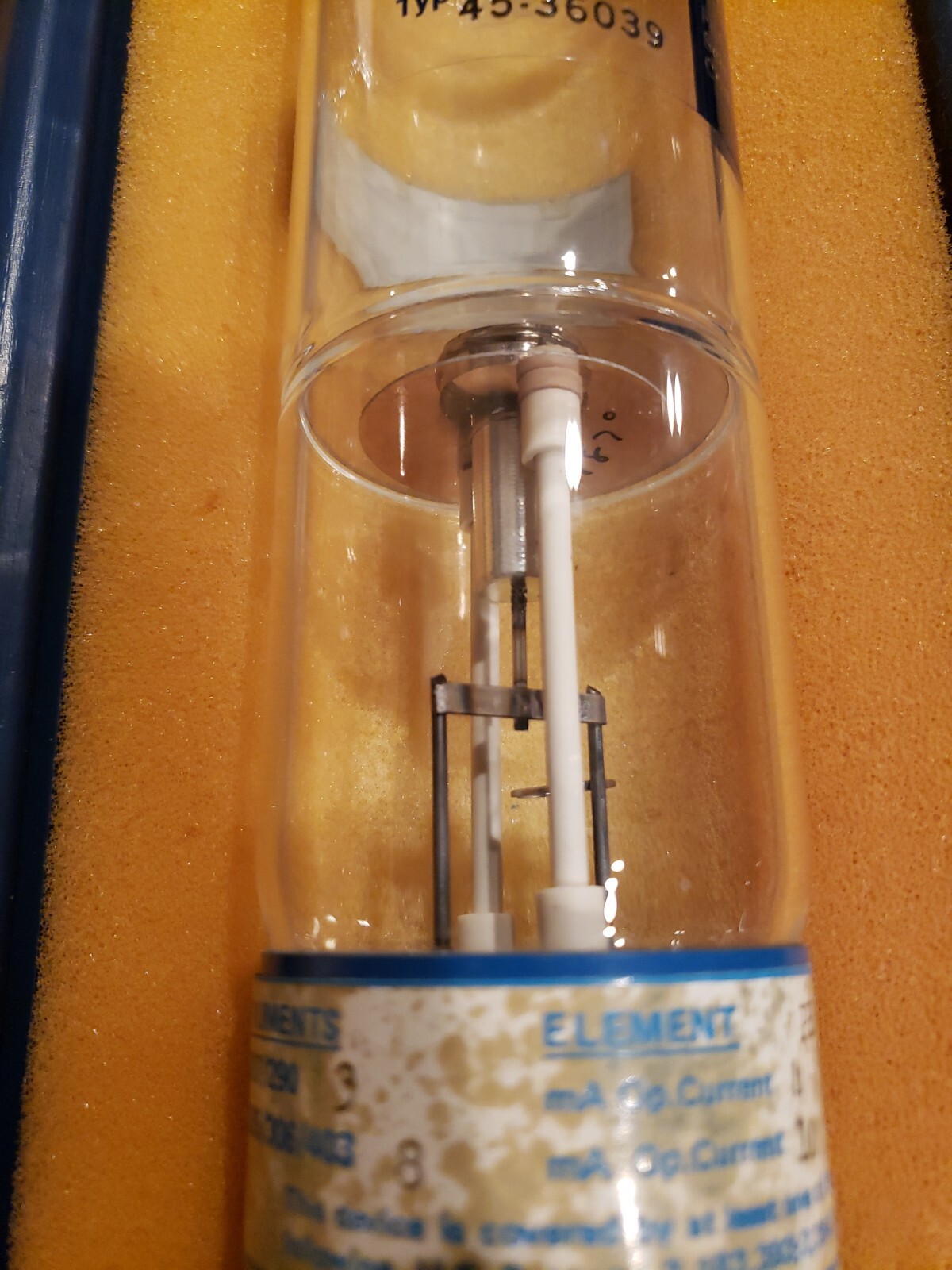 NEW OLD STOCK Westinghouse WL 45-36096 Ne Neon Gas Hollow Cathode Lamp Bulb