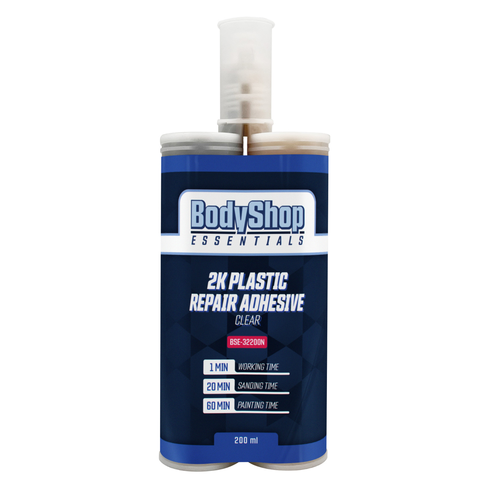 BodyShop Essentials Automotive Rigid Plastic Repair & Adhesive 200ml Clear