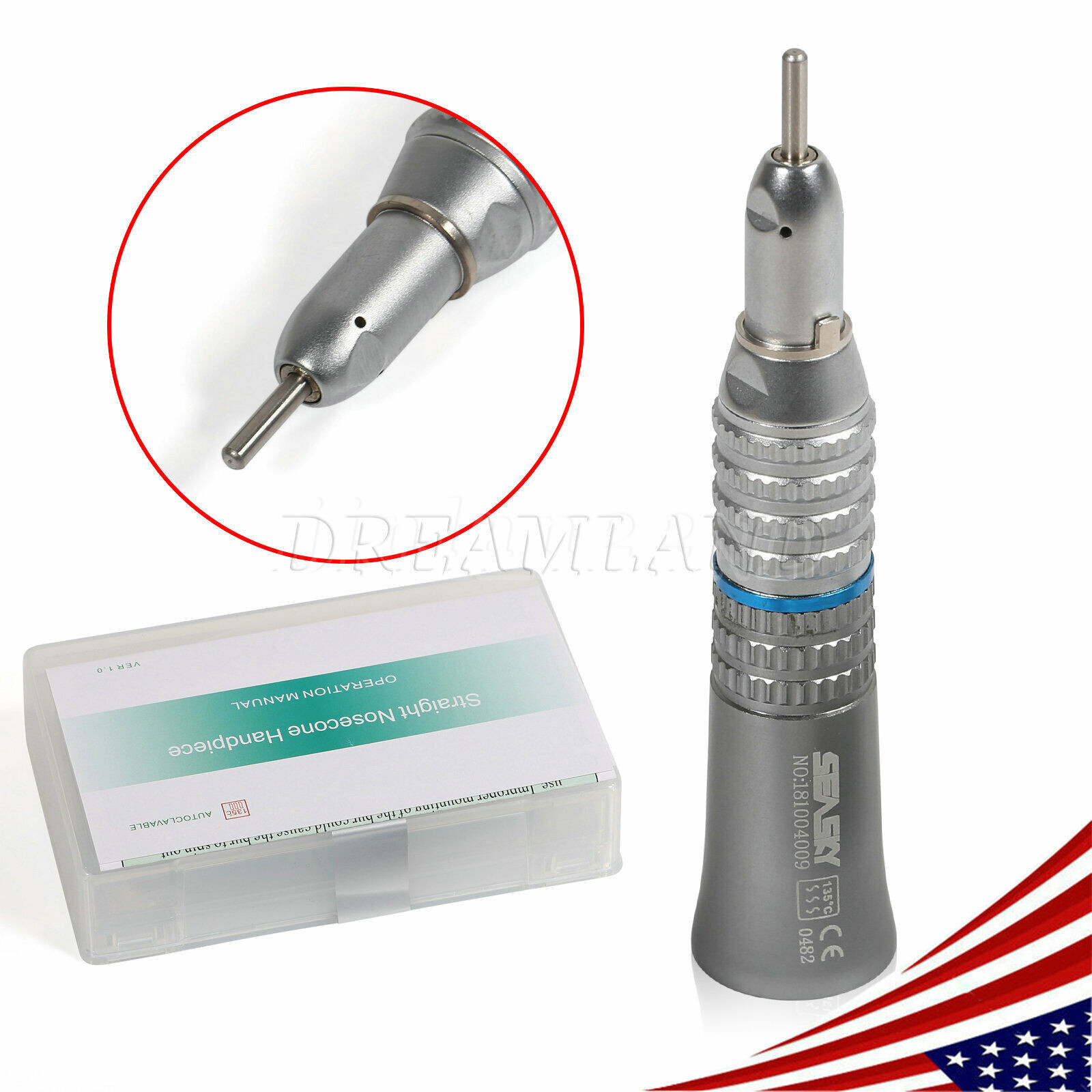 Dental low slow speed straight handpiece/ contra angle/ air motor fit NSK E-type