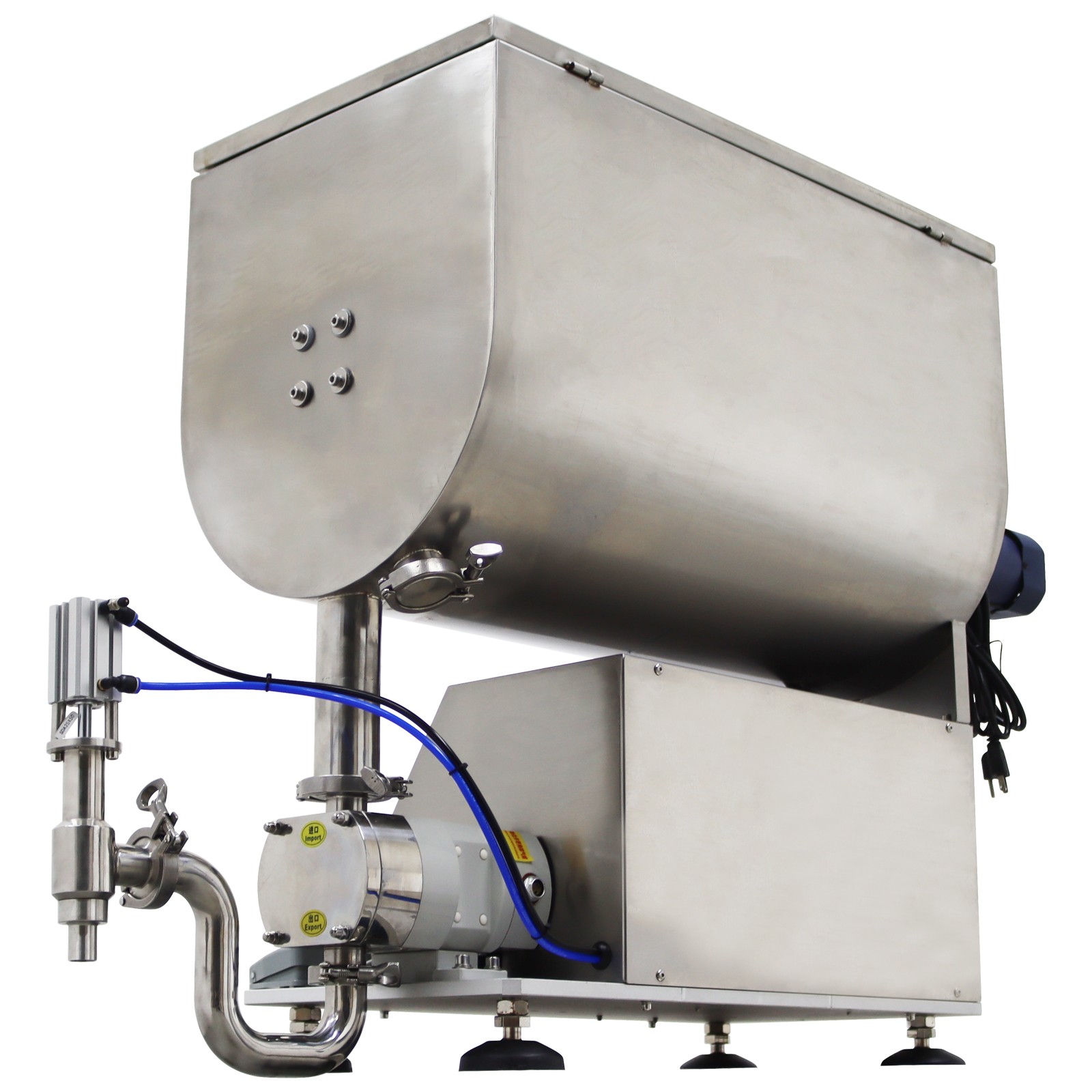 10-50000ml Rotary Pump Filling Machine Liquid Paste Filler 80L Mixing Hopper110V