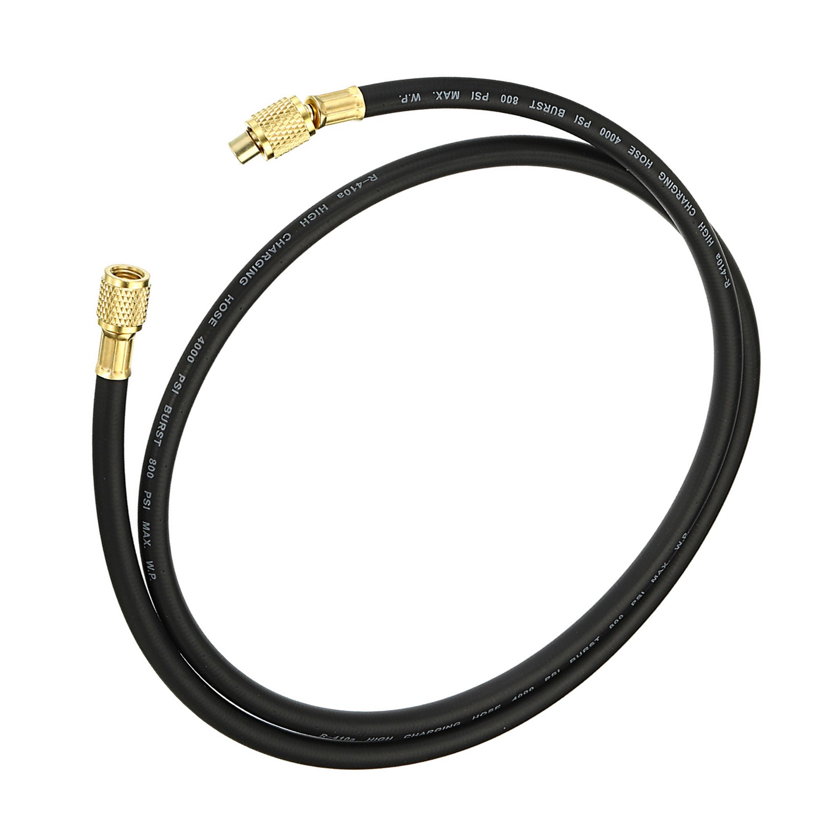 800PSI 4000PSI 4.9ft 1/4 SAE Refrigerant Charging Hose Black for Refrigeration