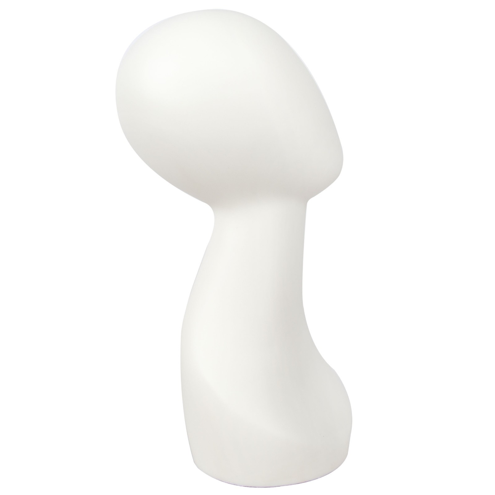 18″ White Abstract minimalist Mannequin Head shoulder Wig Display Bust Stand