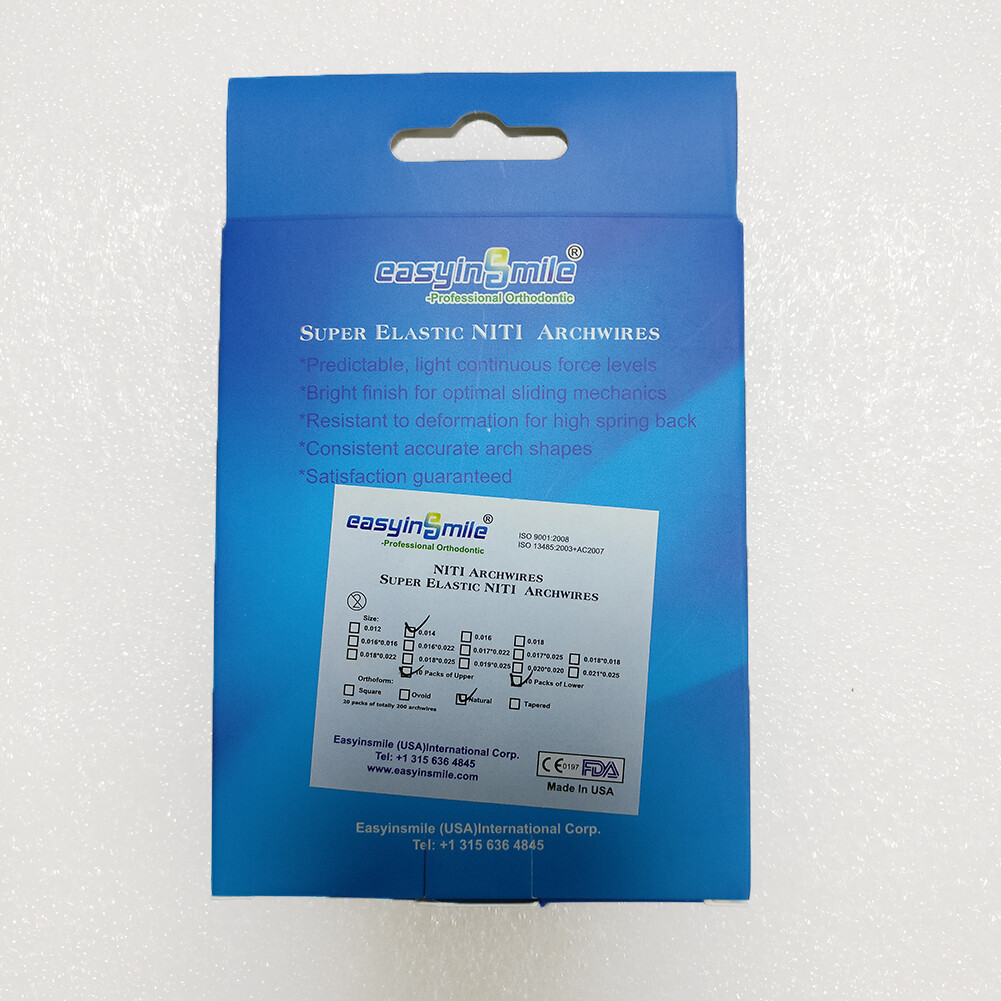 10Pk Dental Ortho Super Elastic Niti Arch Wires Round Upper/Lower Brace Archwire
