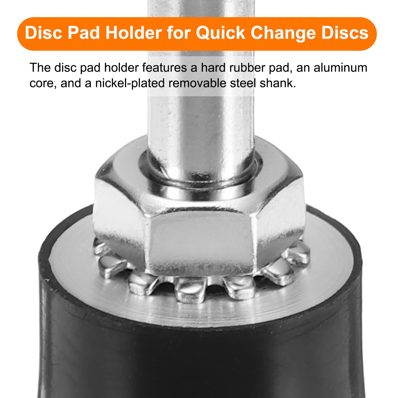 2pcs, 1″ Disc Pad Holder Quick Change Discs 1/4″ Shank Holder Mandrel Black