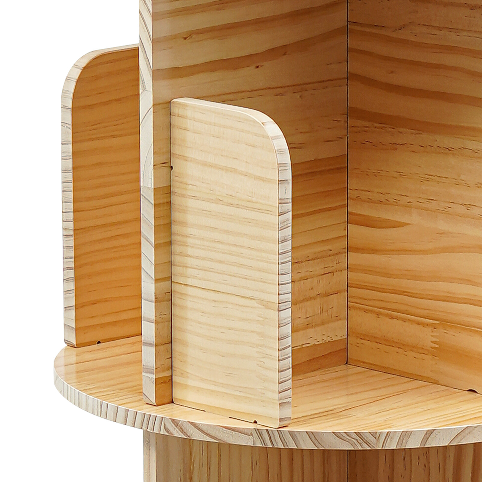 5 Tier Floor Standing Bookcase 360° Rotating Bookcase Floor Standing Bookshelf
