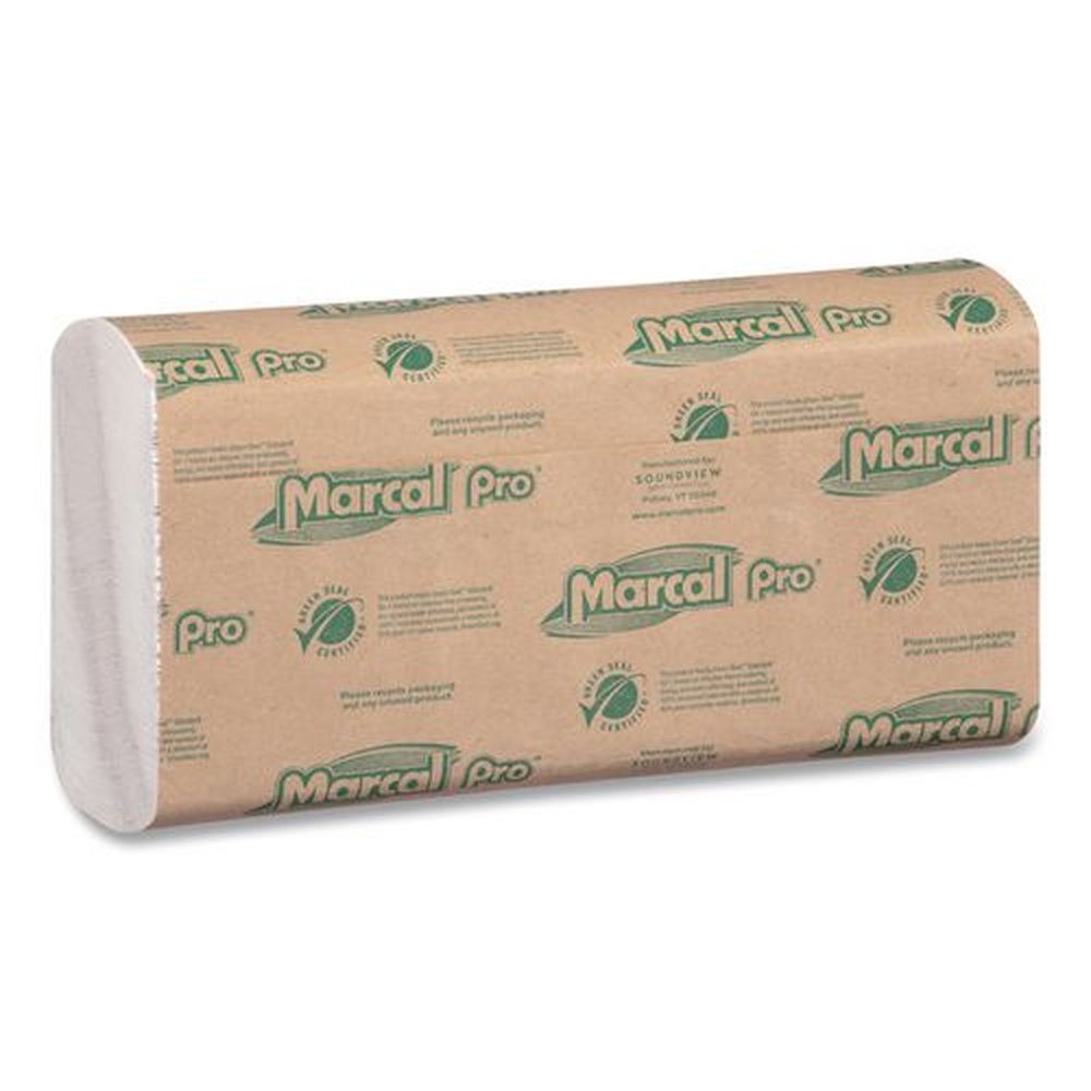 Marcal PRO P100N 1-Ply Folded Paper Towels – Natural (150/PK 16 PK/CT) New