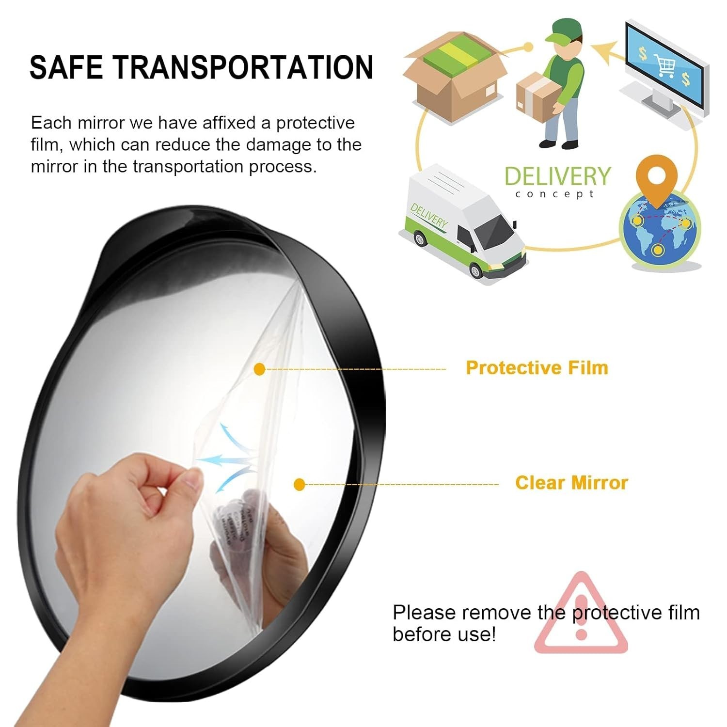 Adjustable Wide Angle Mirror – Security Indoor Outdoor