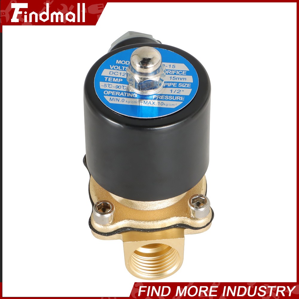 1/2″ DC 12V Brass Electric Solenoid Valve NPT Gas Water Air Normally Closed