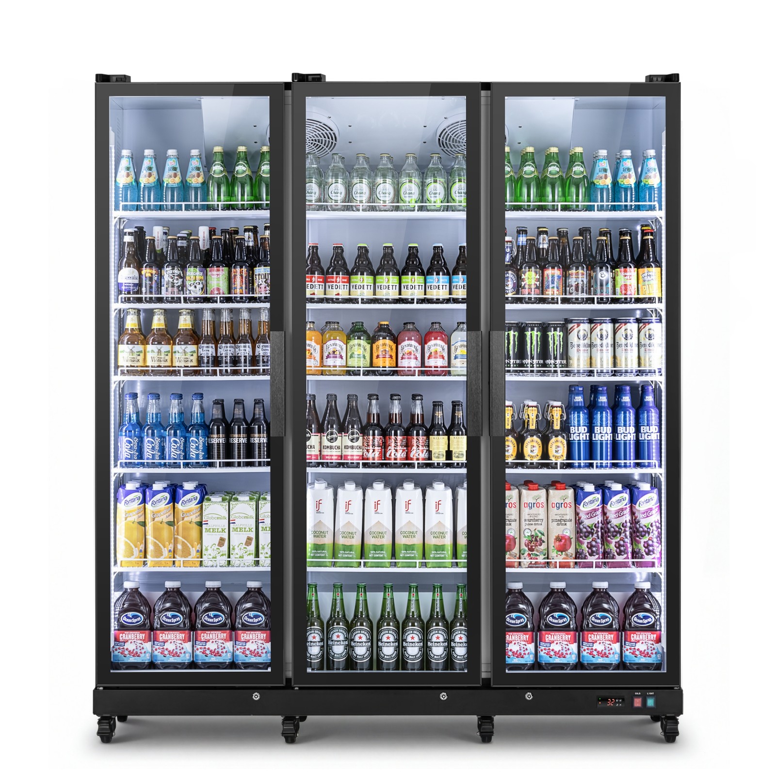 Yeego Drink Display Cooler Commercial Merchandiser Freestanding Store Fridge New