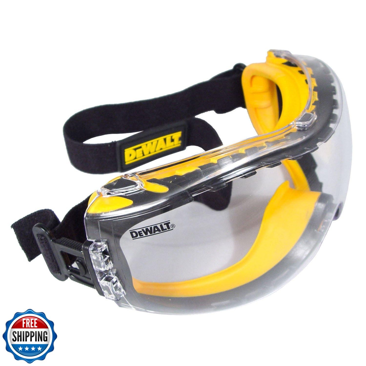 DEWALT DPG82-11 Concealer Clear Anti-Fog Dual Mold Safety Goggle, Clear Lens,