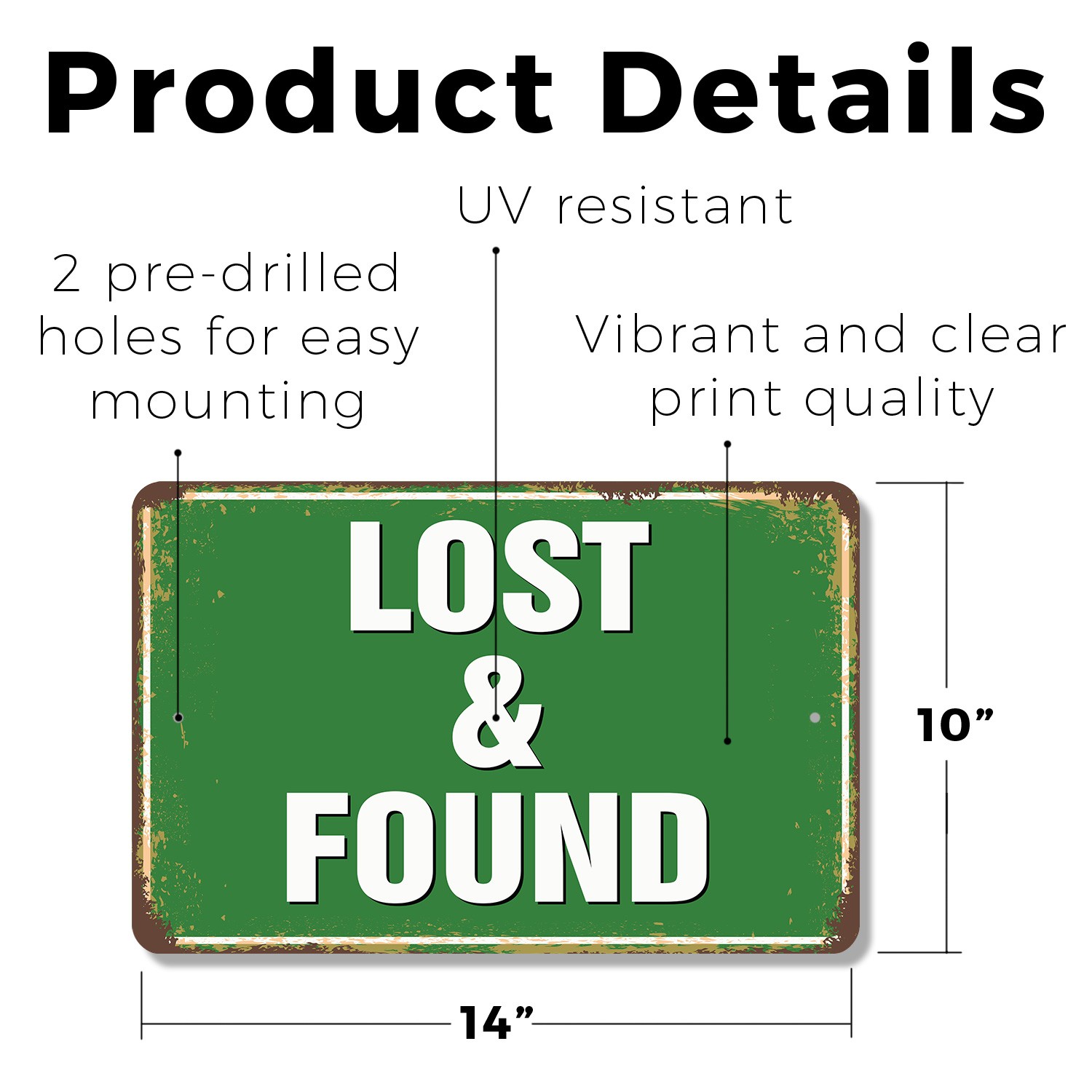 Lost And Found Street Sign If Lost Return Here Durable Perfect for Lobbies