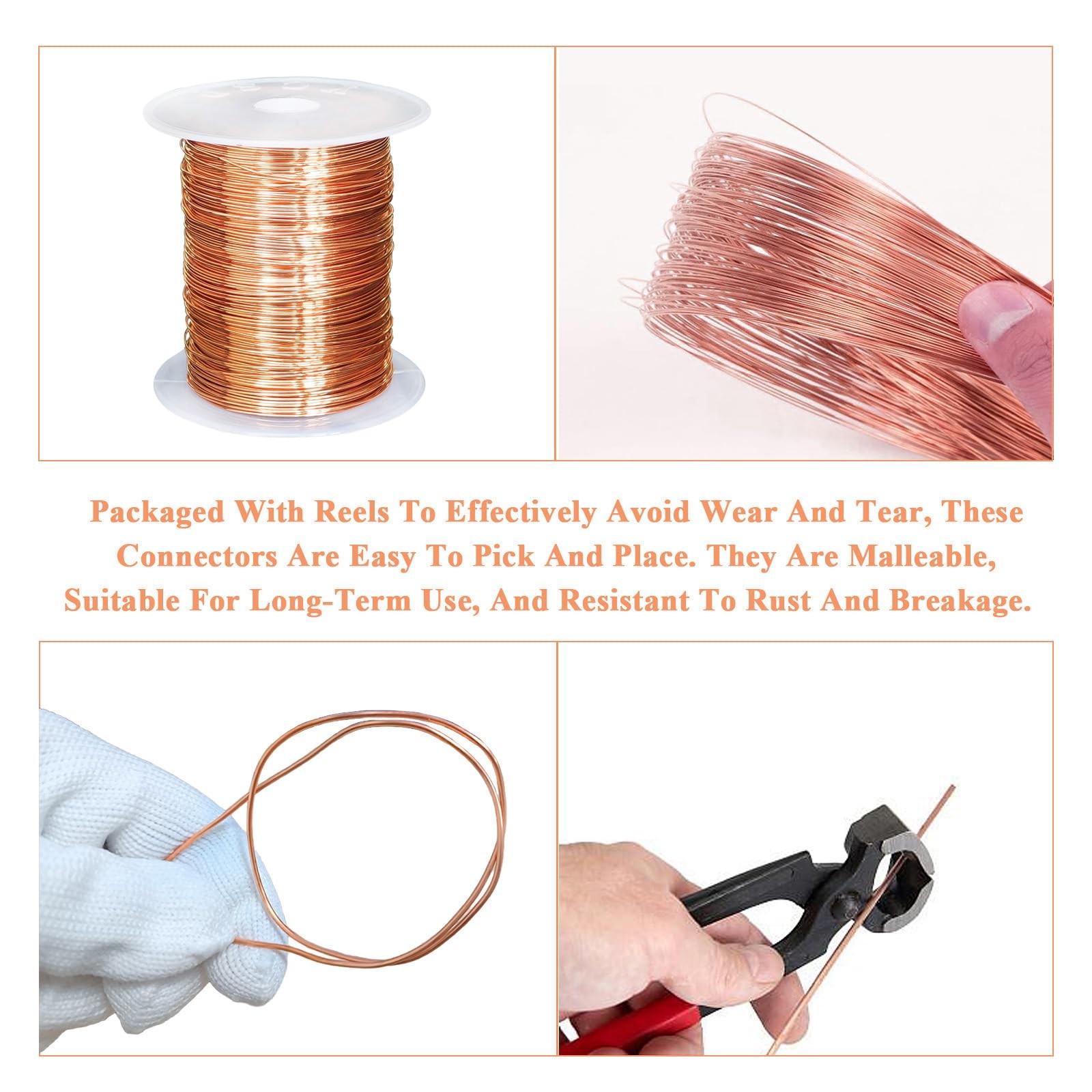 99.98% Bare Copper Wire 24Gauge (0.019″) 187ft (57m) Copper Wire for electroc…