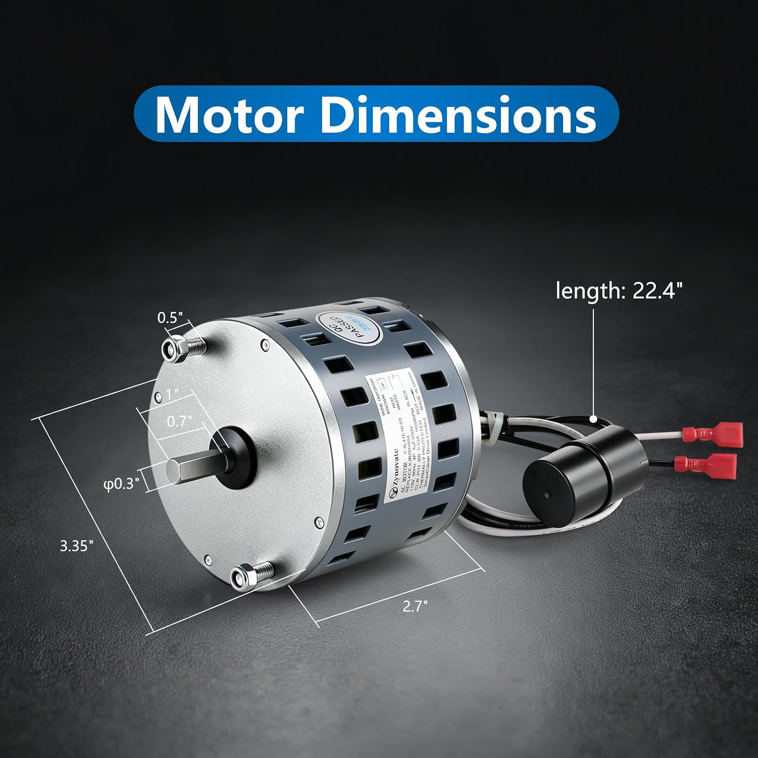 1068 Motor for Beverage Dispensers, 8W 1600 RPM 115V 60 HZ 0.53A, 1068 Pump Moto