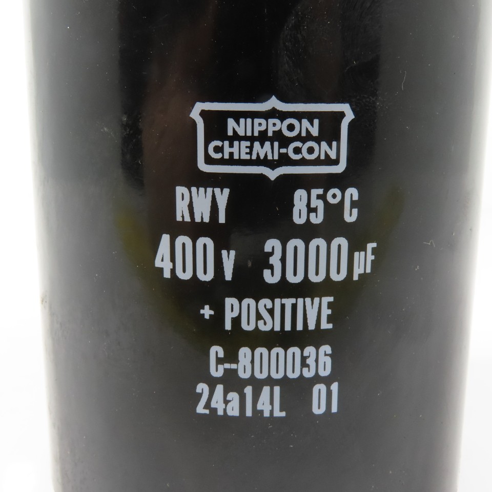 Nippon Chemi-Con RWY 400V 3000uF Screw Terminal Power Capacitor 400V 3000uF