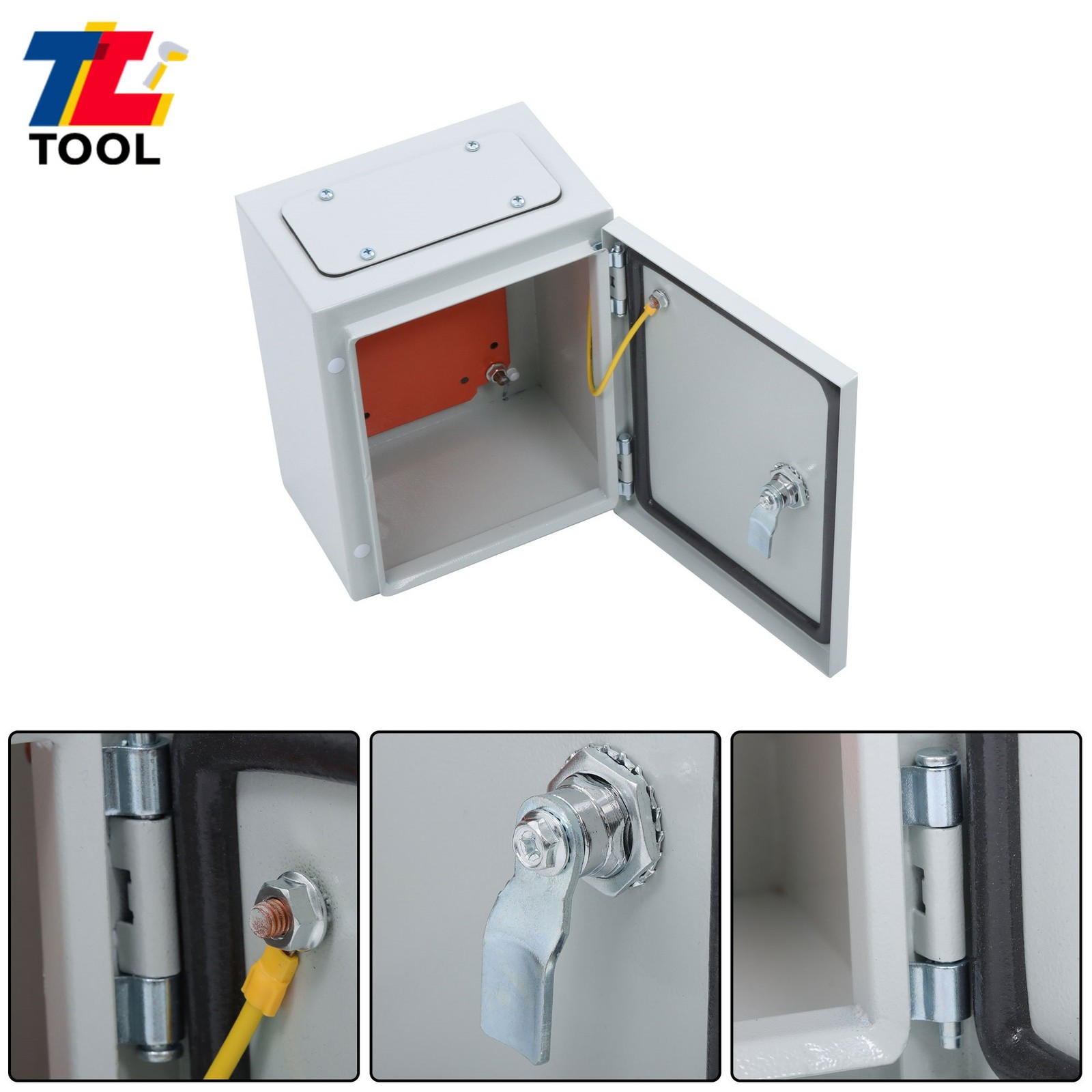 10x8x6″ Carbon Steel Electrical Box, IP65 Waterproof NEMA 4X Rated, Heavy-Duty