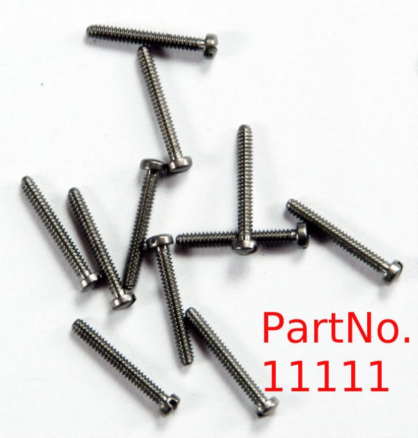 00-90 Slot Head Machine Screw, 5/16″, Nickel Silver, 100 Count