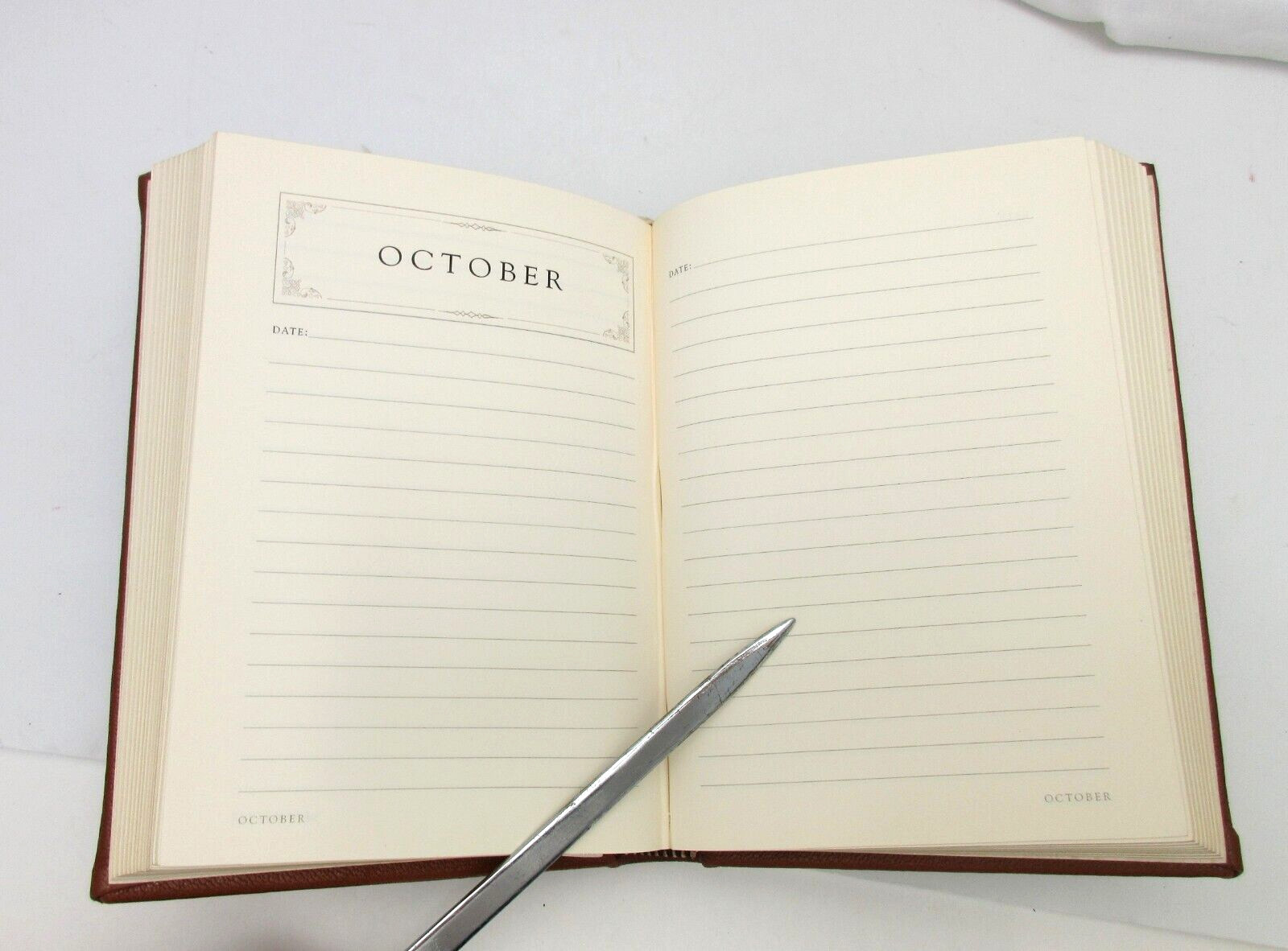 Journal Diary 6″ Leather Hardcover 320 Lined Pages Graphic Image Black