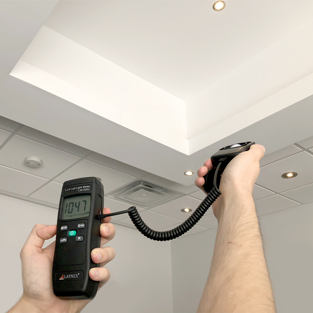 LATNEX Digital Lux LED Light Meter LM-50KL – Includes Calibration Certificate