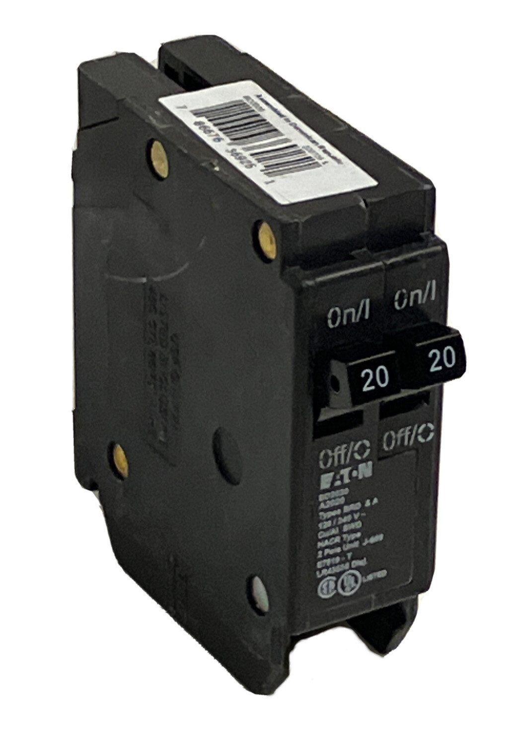 Eaton Cutler-Hammer BD2020 BR2020 Breaker W/O Rejection Clip 20/20 Amp 120V used