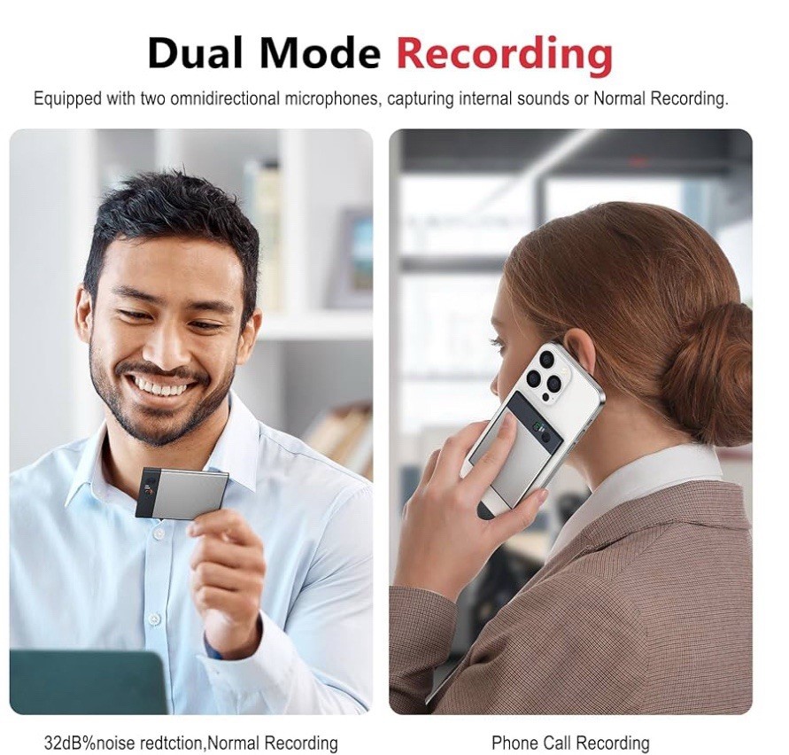 Note AI Voice Recorder w/APP Control Bluetooth Aluminum Alloy 64GB Black ChatGTP