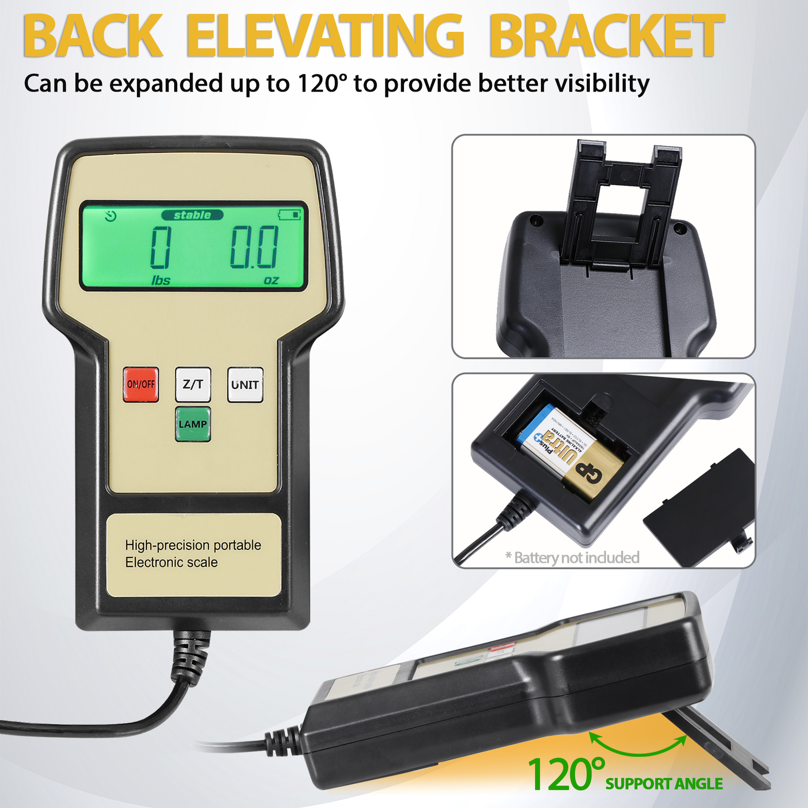Electronic Digital Refrigerant Charging Weight Scale with Case for HVAC 220LB