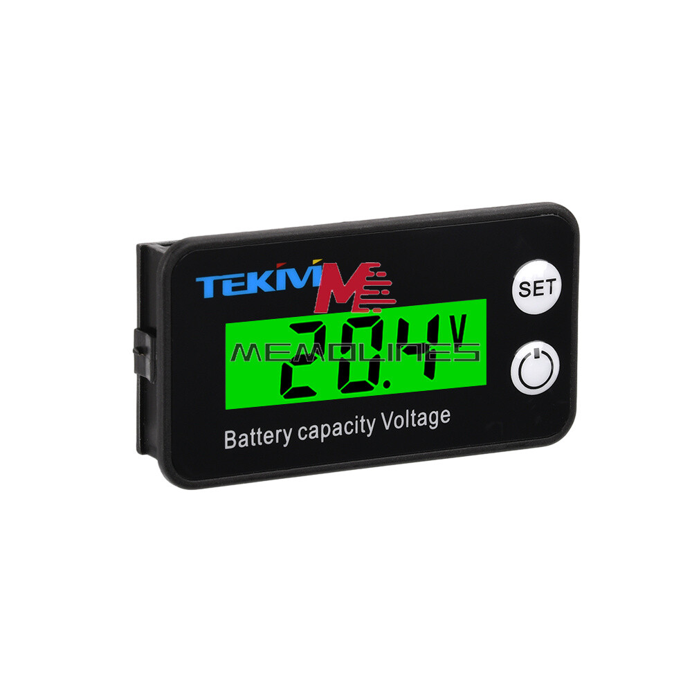 6136B High Precision LCD Battery Voltmeter Indicator Low Voltage Alarm Setting