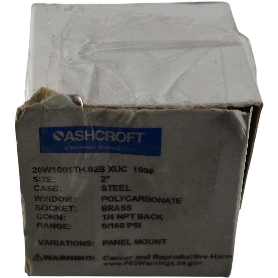 NEW Ashcroft 20W1001TH 02B XUC 160# 2» Panel Mount Pressure Gauge