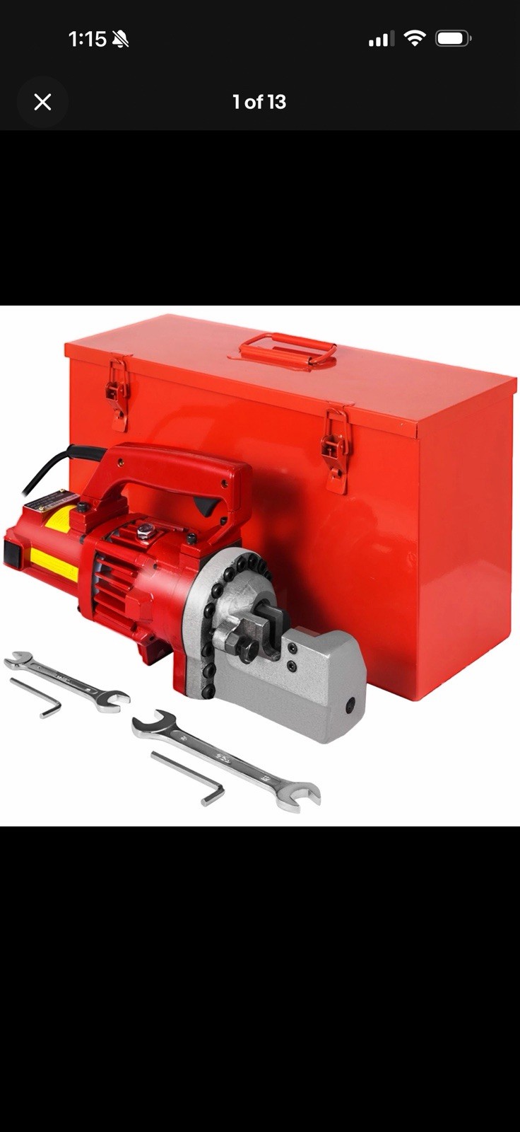 Rebar Cutter RC-20 1250W 3/4″ #6 Capacity 4-20mm Electric Cutting Tool Box