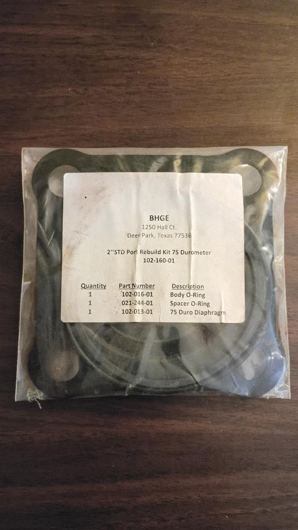 102-160-01 Standard 2″ Port Rebuild Kit 75 Durometer