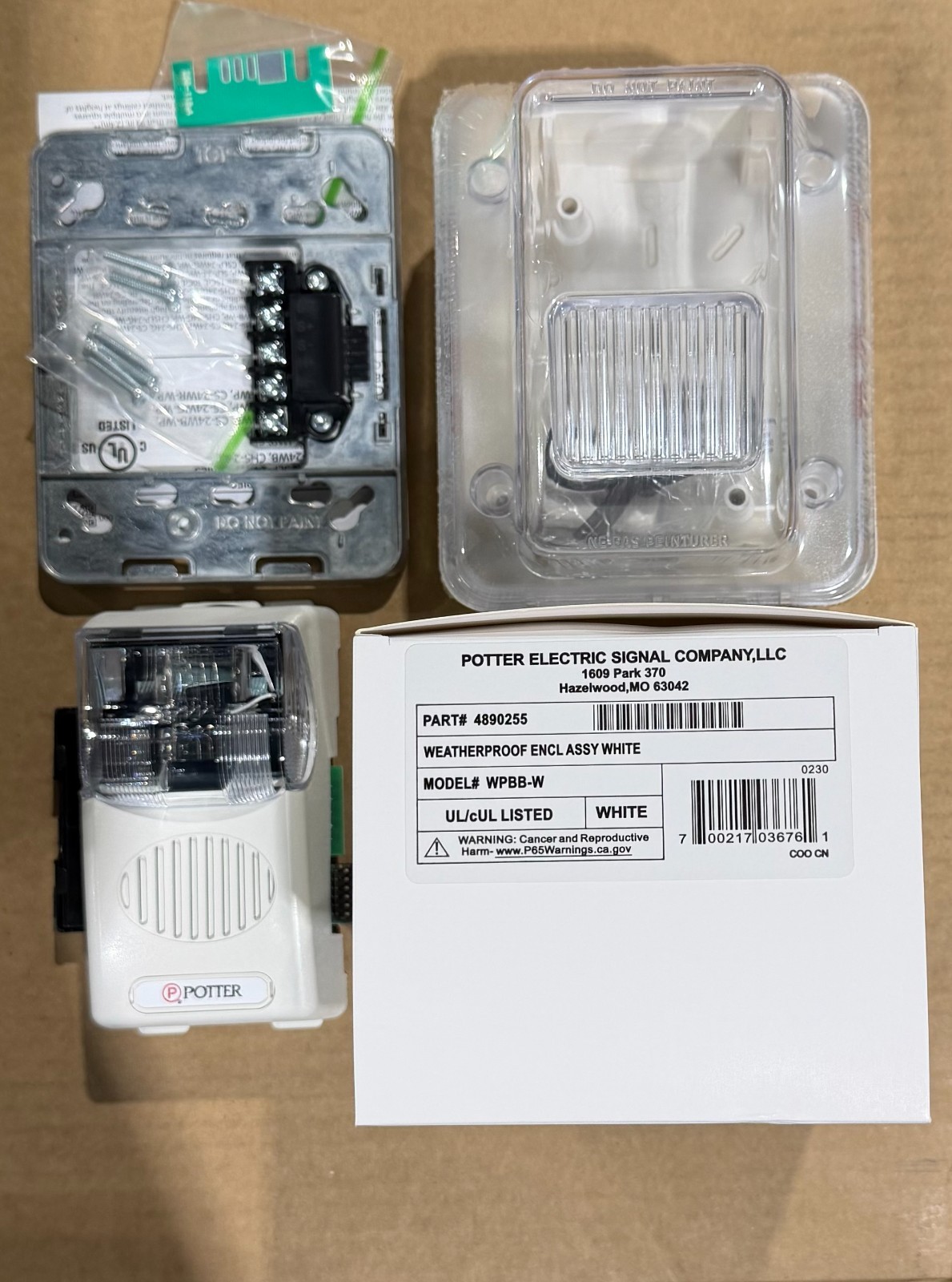 POTTER HS-24WW-WP #4890061 Wall Mount Horn Strobe Outdoor New!!! (24 Available)